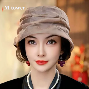 Gambiered Silk Cloche: Timeless Elegance, Modern Comfort-Handcrafted sheen, flattering ruched crown