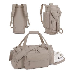 30L Dry/Wet Gym Duffle Backpack with Shoe Compartment