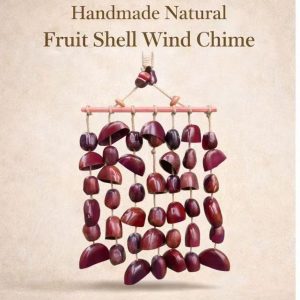 Handmade Natural Fruit Shell Wind Chime | Calm & Grounding Ambience (20cm)-A gentle sound ritual for your everyday peace.